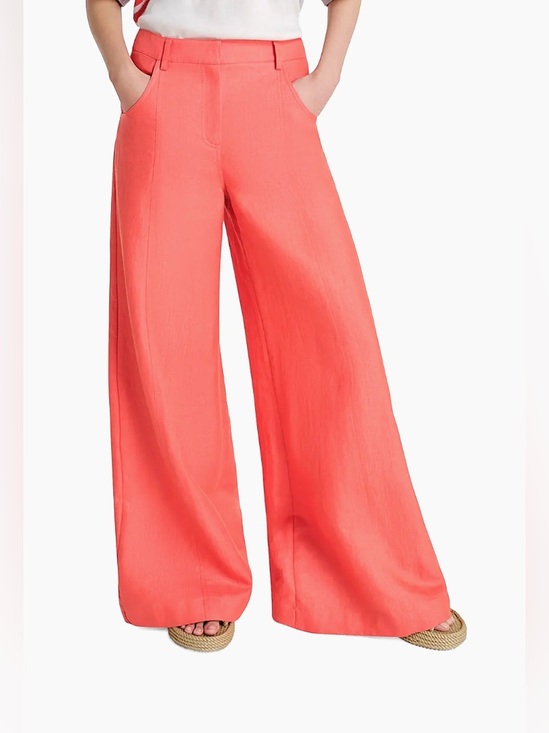 TWP Pants - NWOT TWP Dees Cotton-Linen Wide-Leg Trousers Size 4 Poppy Color